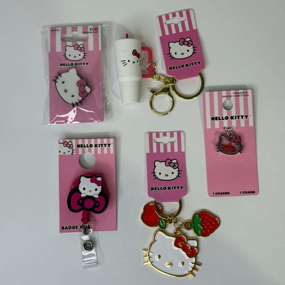 Hello Kitty Mixed Bundle (Keychains, Badge Clip, … - image 1